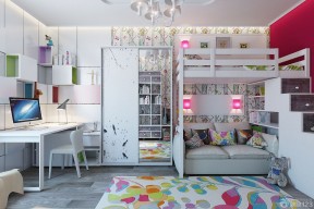 儿童卧室设计效果图 双层儿童床图片大全