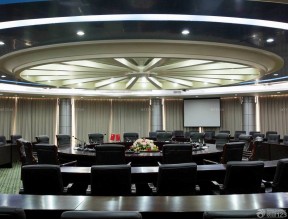 會議室圓形吊頂效果圖 現(xiàn)代會議室裝修效果圖