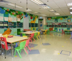 幼兒園室內(nèi)效果圖 格柵吊頂裝修效果圖