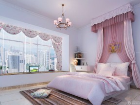 带飘窗的卧室效果图 公主卧室设计