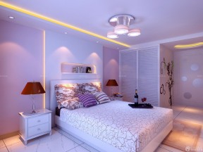 紫色卧室创意家居灯饰装修效果图