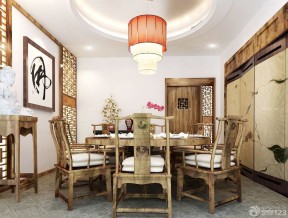 中餐廳裝修效果圖 實木家具圖片