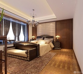 欧式新古典风格带飘窗的卧室效果图