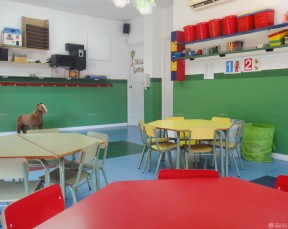 幼儿园教室效果图 墙面置物架装修效果图片
