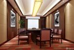 简约会议室3d模型墙壁纸图片