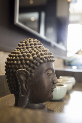 現(xiàn)代中式軟裝飾品裝修樣板間