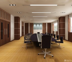 简约会议室3d模型 双开门装修效果图片