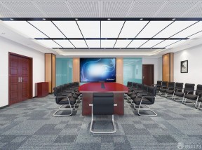 简约会议室3d模型吊顶灯装修效果图片