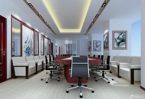 简约会议室3d模型 装饰画装修效果图片