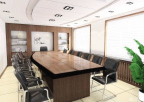 简约会议室3d模型 会议室设计装修效果图片