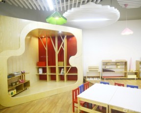 豪華幼兒園裝修 置物架裝修效果圖片
