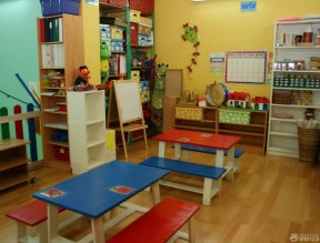 豪华幼儿园室内仿木地板地砖装修效果图片
