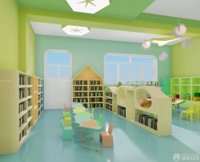 高档幼儿园图书室装修设计效果图片