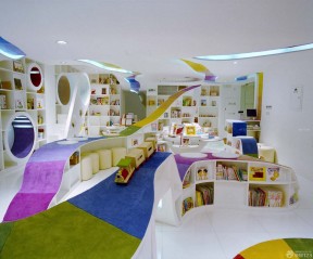 高档幼儿园图书室装修设计效果图片