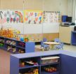 美式幼儿园室内木质墙面装修效果图片