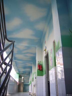 幼儿园走廊装修图片 