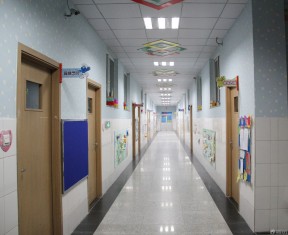 幼儿园走廊装修图片 集成吊顶灯装修效果图片