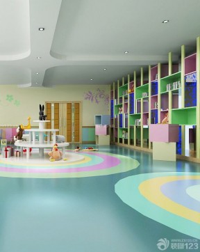 美式幼兒園裝修效果圖 置物架裝修效果圖片