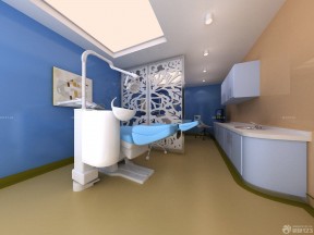 医院装修要求 蓝色墙面装修效果图片