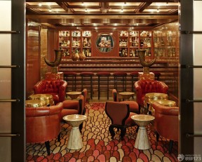 古典欧式风格本色酒吧装修图片