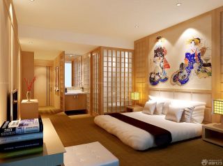 日式别墅家居卧室设计装修效果图