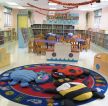 现代幼儿园室内图书室书柜装修效果图 