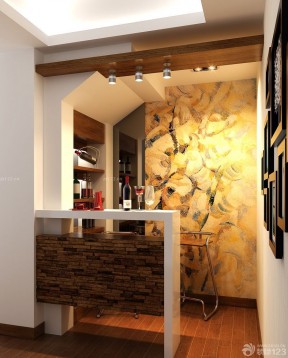 現(xiàn)代家庭酒吧裝修效果圖 背景墻設計