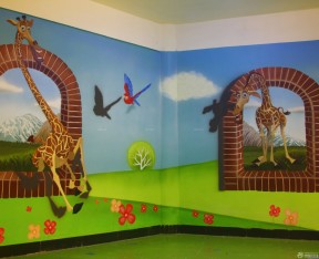 幼儿园手绘墙壁画