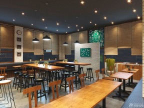 餐飲店面裝修圖片 簡易背景墻效果圖