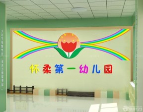幼兒園門廳裝修效果圖 背景墻設計裝修效果圖片