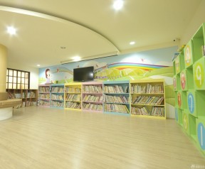 現(xiàn)代幼兒園圖書室書柜裝修效果圖圖片