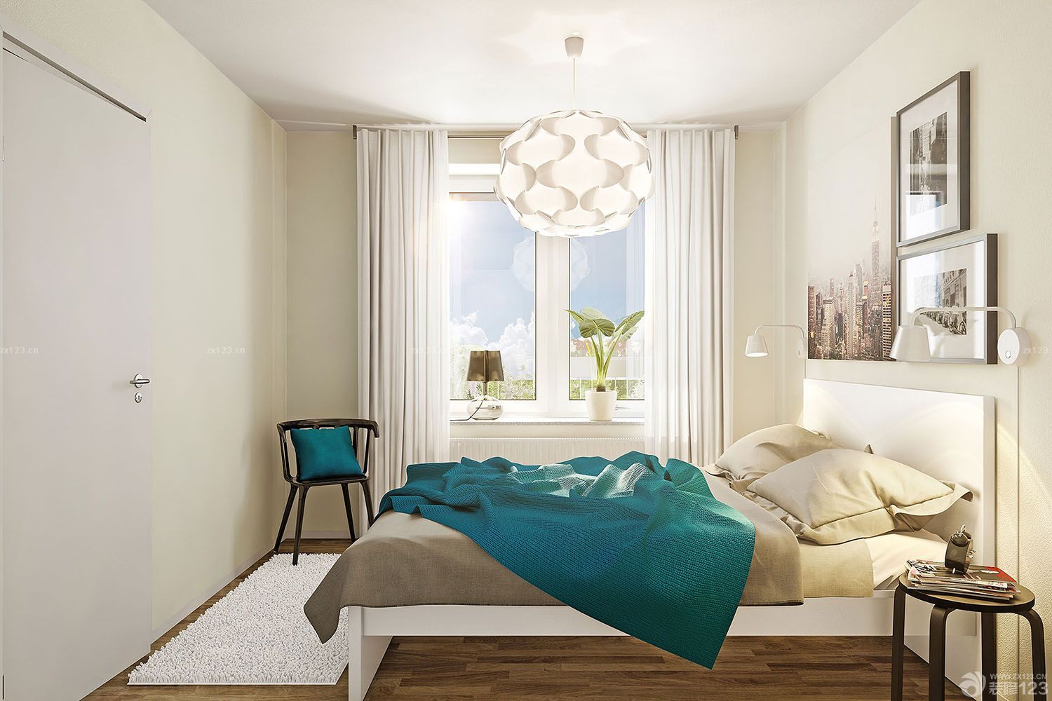 现代欧式卧室灯具装修效果图大全2015图片