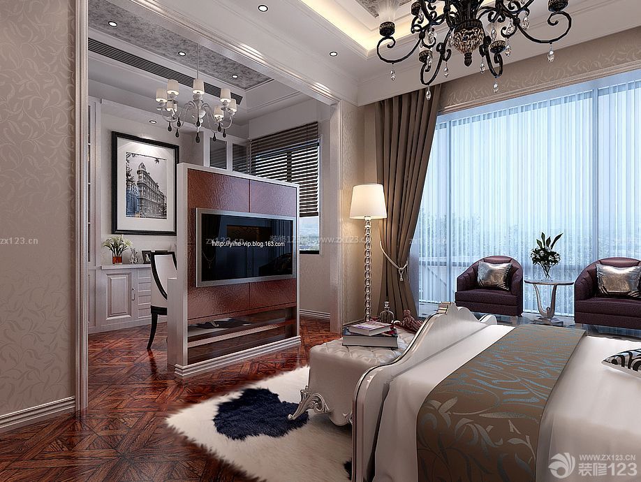 现代欧式小户型精致卧室装修效果图大全2023图片