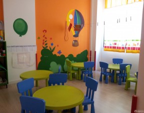 現(xiàn)代簡(jiǎn)約幼兒園裝修效果圖 背景畫裝修效果圖片
