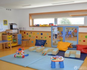 幼兒園室內儲物柜擺放效果圖 