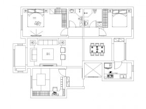 2023三居室房子户型设计图片