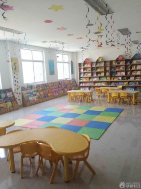简单幼儿园装修图片 图书馆装修效果图