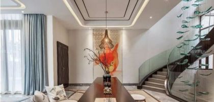 時尚家居現(xiàn)代新中式背景墻裝修