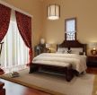 中式古典风格婚房卧室布置装修效果图片
