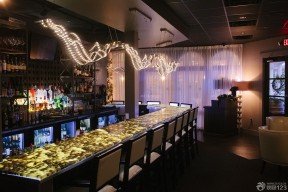 现代酒吧吧台设计图片 吊灯装修效果图片