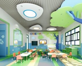幼儿园室内设计效果图 吊顶装饰效果图