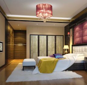 2021华丽中式卧室壁橱装修效果图