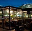 夜色酒吧餐厅玻璃隔断装修效果图片
