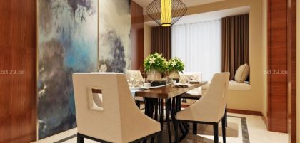 新中式風(fēng)餐廳裝修設(shè)計(jì)樣板間欣賞