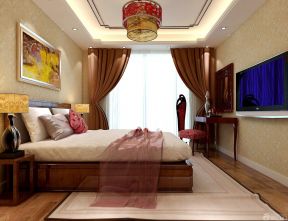 臥室電視背景墻裝修效果圖大全2020圖片 中式臥室效果圖