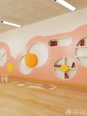 现代幼儿园装修设计欣赏 室内背景墙效果图