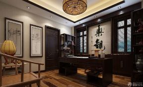 中式書房裝修效果圖 裝飾畫裝修效果圖片