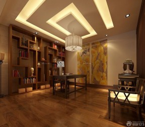 中式書房裝修效果圖 吊頂設計裝修效果圖片
