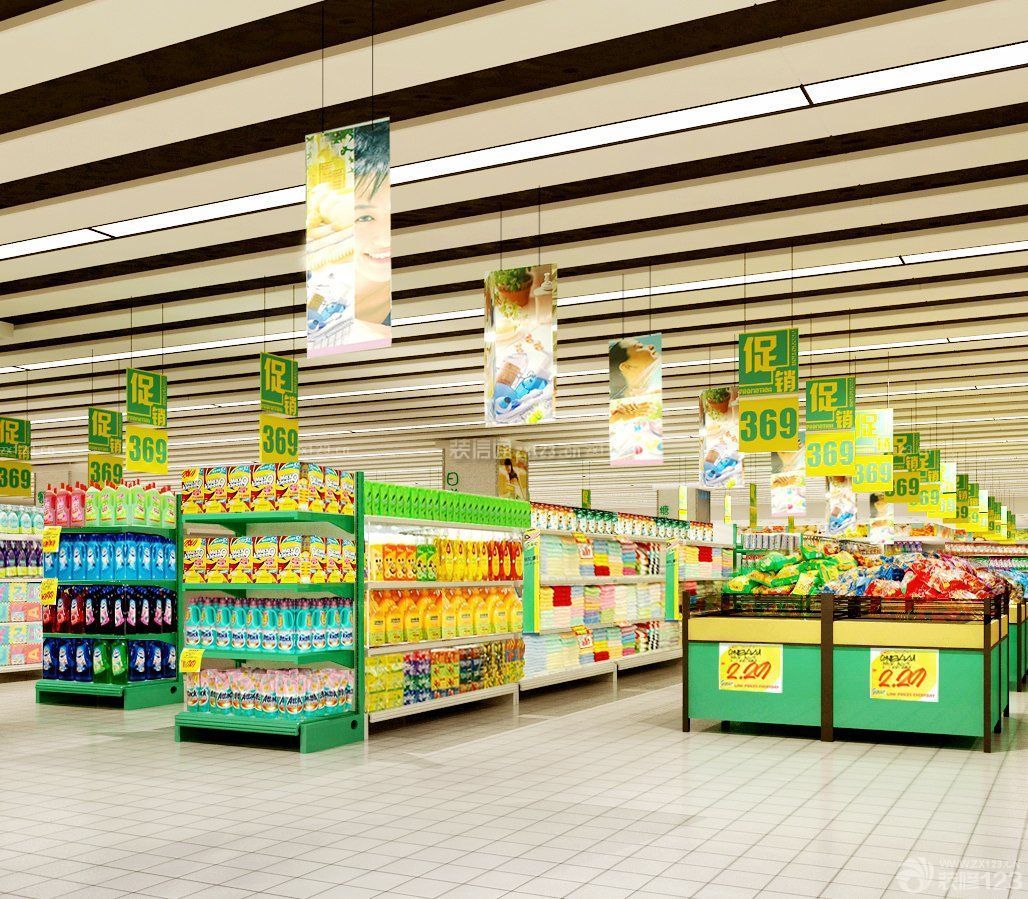 2023大型超市吊顶设计装修效果图片大全