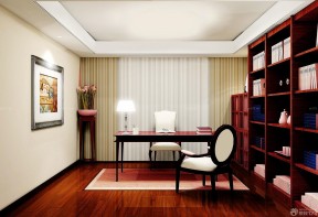 中式书房效果图 红木古典家具图片